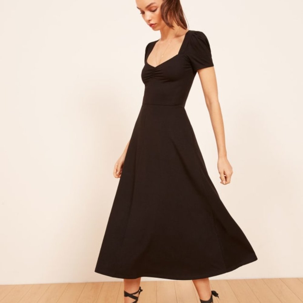 SOLD. Reformation Kiera Midi Dress w/ Pockets - Picture 2 of 6